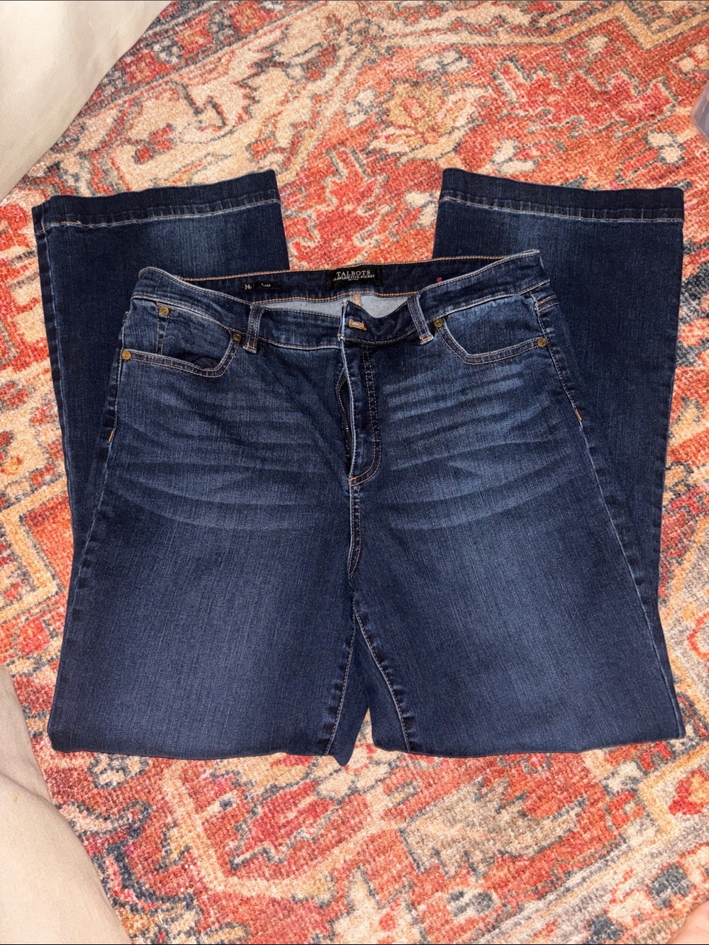 Talbots Indigo Bootcut Jeans in Deep Blue Wash